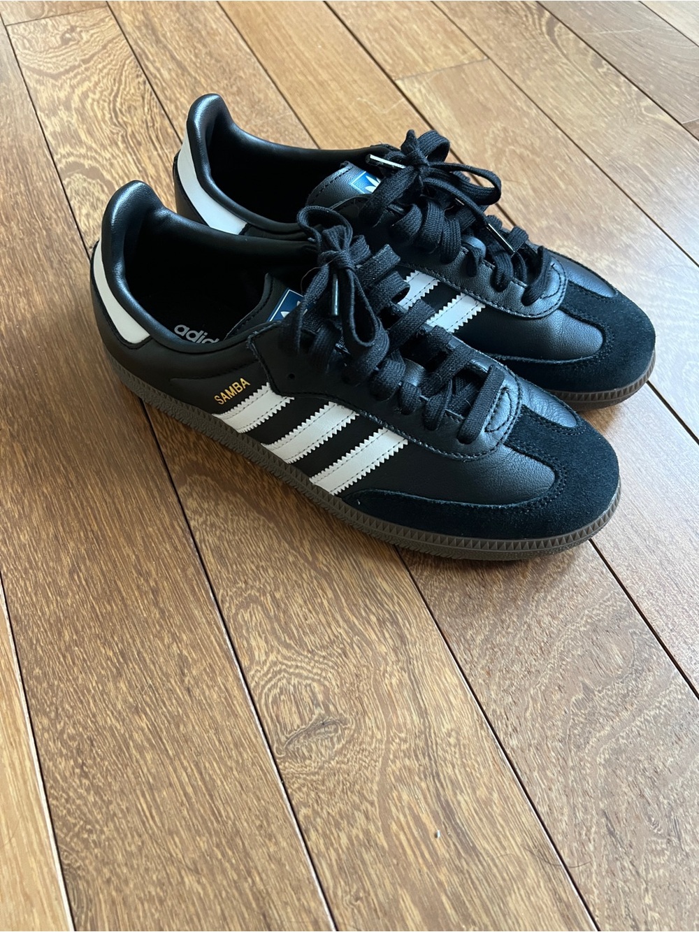 Adidas Samba OG Leather Sneakers Black Size 7